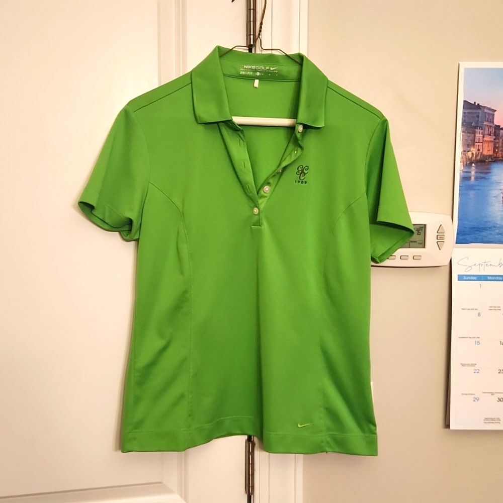 Nike Golf Women's Bright Green Dri-Fit Polo Shirt Size M